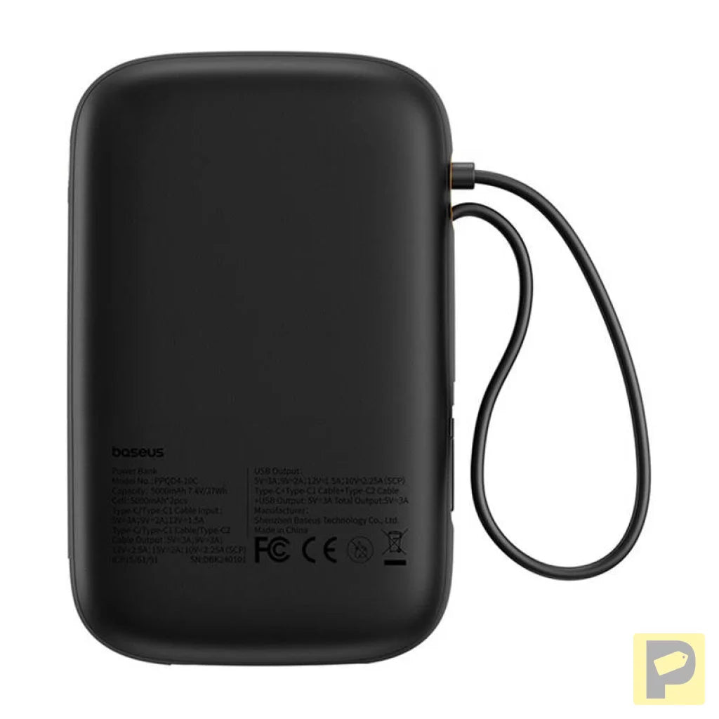 Powerbank Baseus QPow 2 10000mAh 30W 2xUSB-C (black)