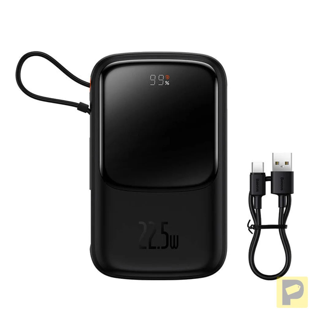Powerbank Baseus Qpow PRO with cable, 10000mAh, 22.5W (Black)