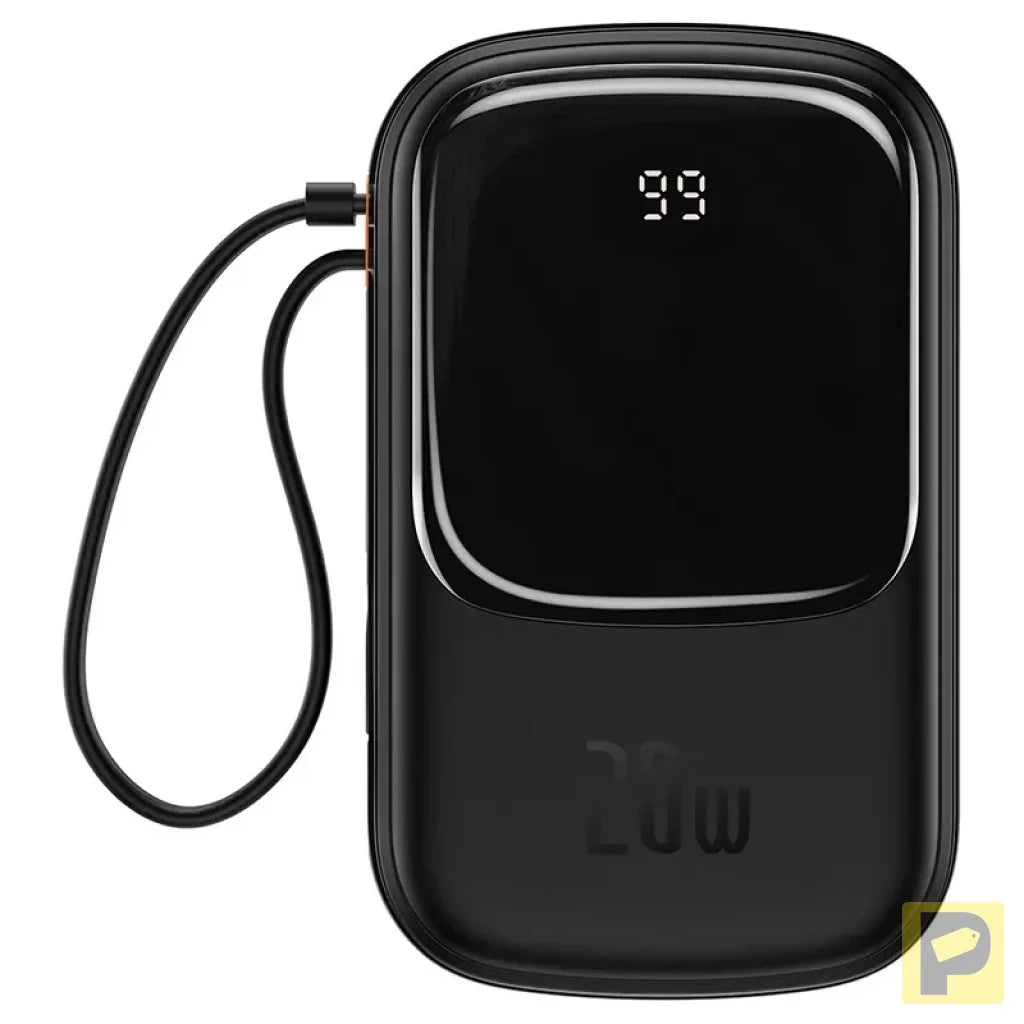 Powerbank Baseus Qpow PRO with Lightning cable, USB-C port and USB 20000mAh, 20W (Black)