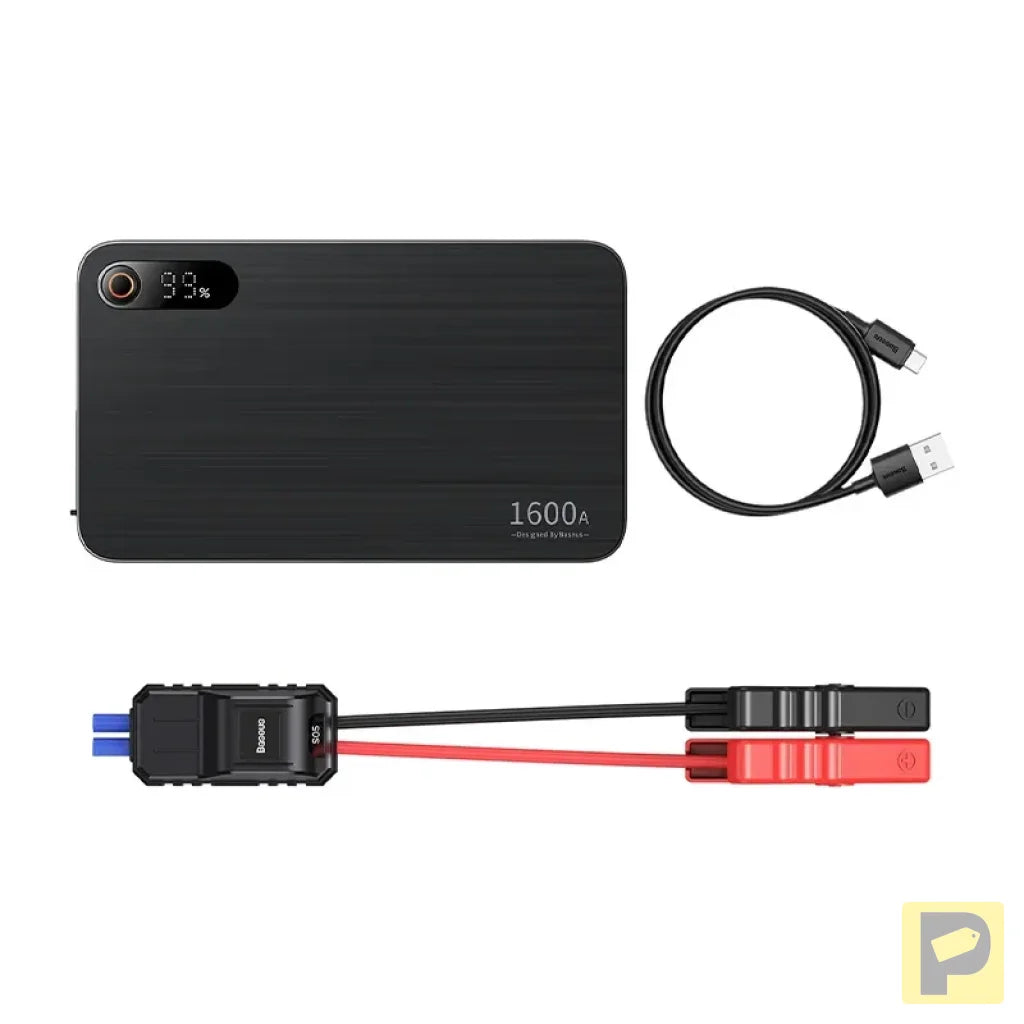 Powerbank/Baseus Super Energy PRO Car Jump Starter, 1600A, USB (black)