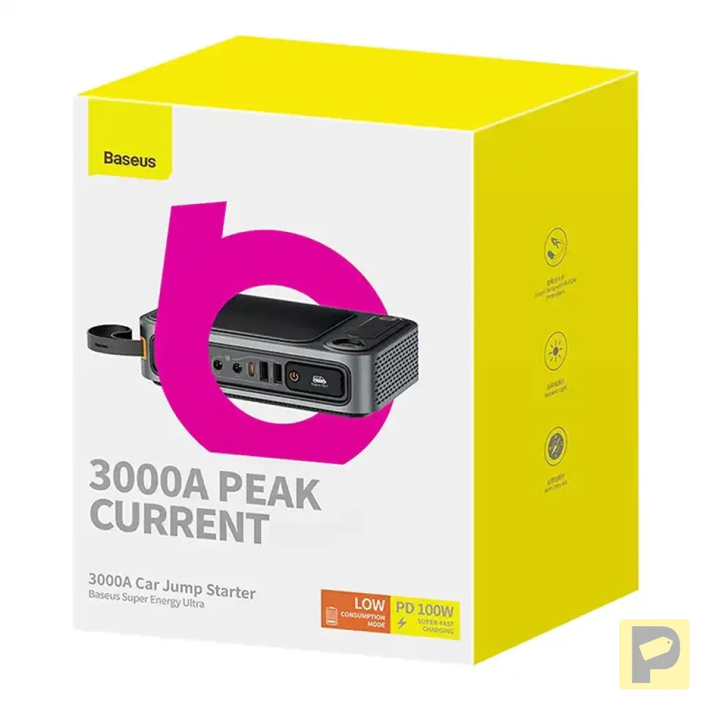 Powerbank/Car Jump Starter Baseus Super Energy Ultra, 3000A (black)