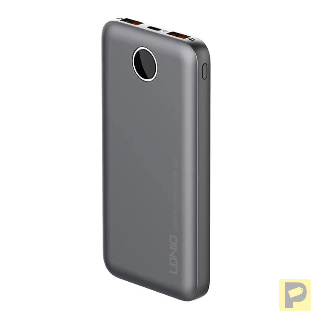 Powerbank LDNIO PQ10, 2xUSB, 22.5W, 10000mah (Grey)