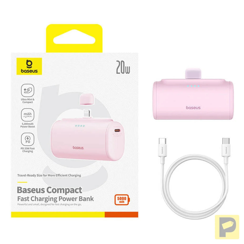 Powerbank OS-Baseus Compact IP 5000mAh 20W (pink)