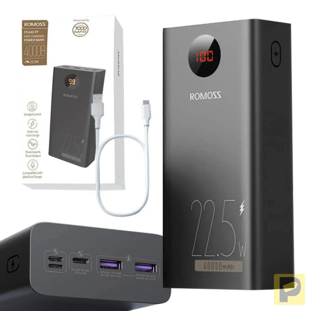 Powerbank Romoss PEA40PF 40000mAh, 22.5W (black)