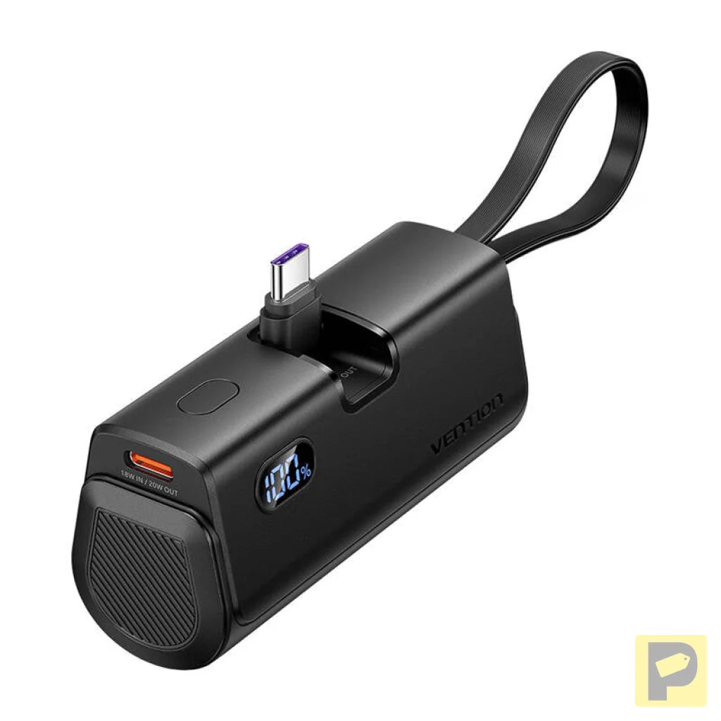 Powerbank Vention LED display 4800mAh 22.5W FHQB0 (black)