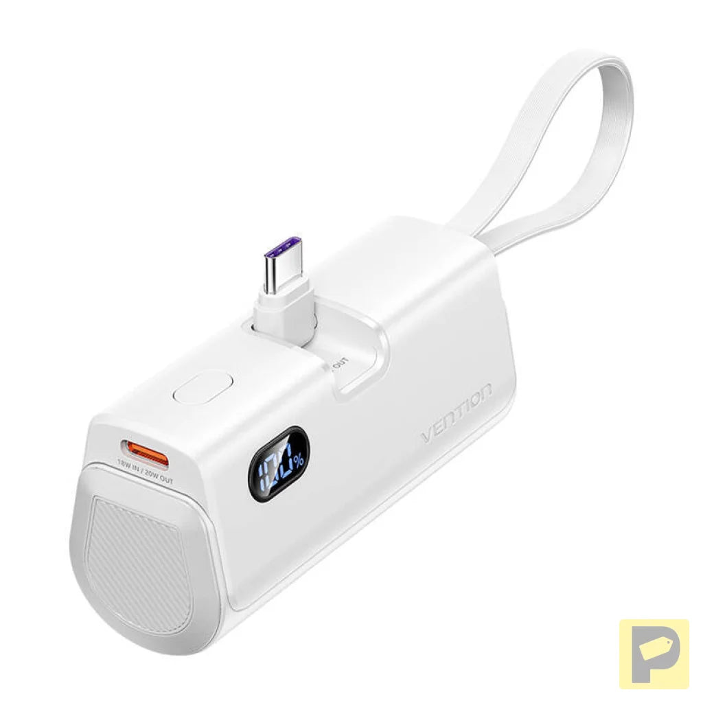Powerbank Vention LED display 4800mAh 22.5W FHQW0 (white)