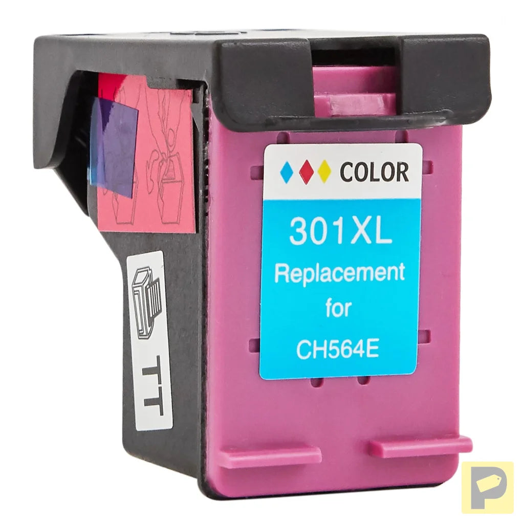 Printhead for HP | CH564EE / 301XL | rem. | multicolor | 18 ml | bulk| show ink level