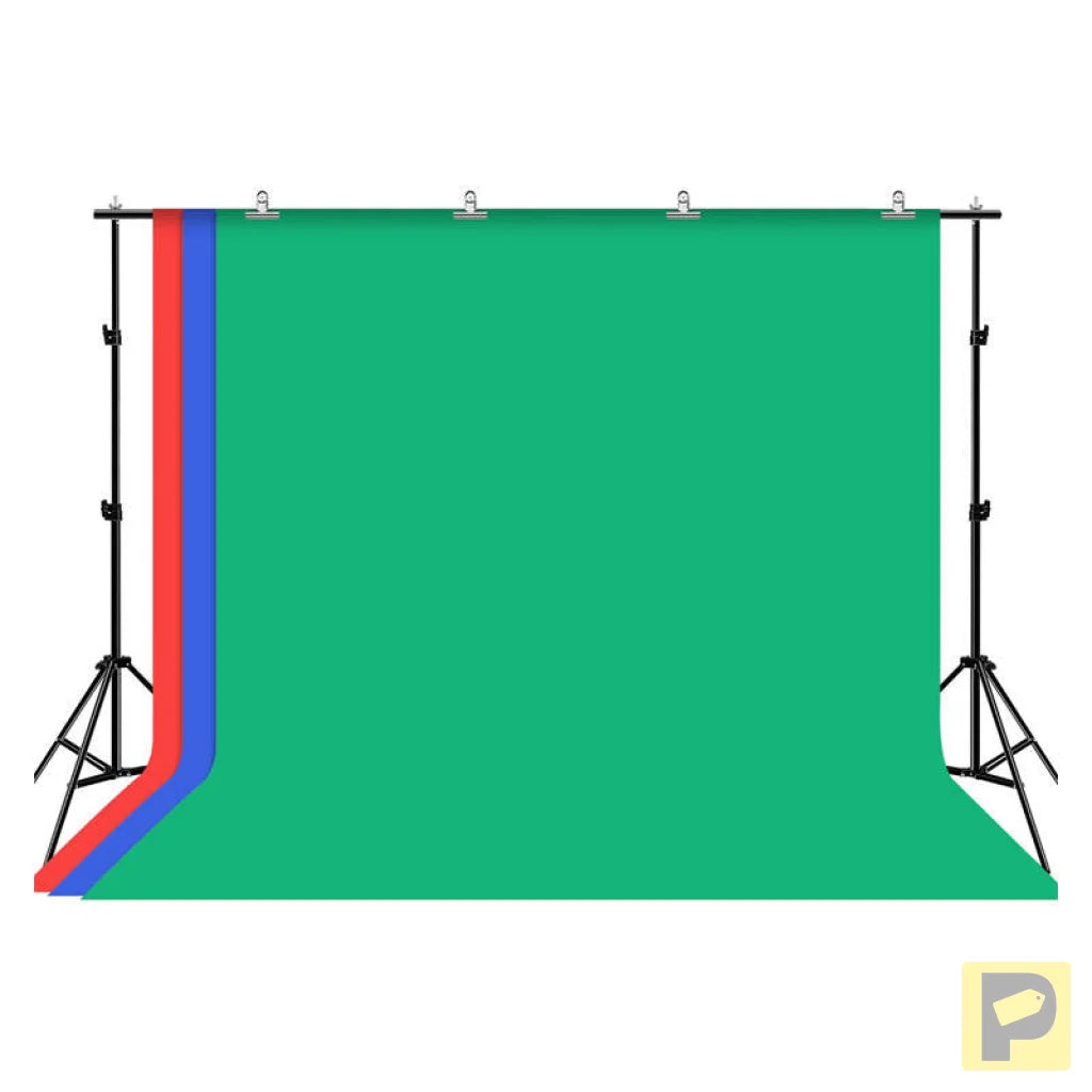 Puluz 2x3m photo backdrop set/stand + photo backdrops 3 pcs PKT5205