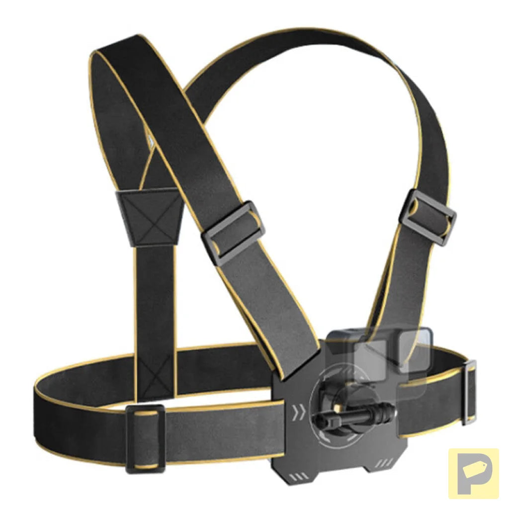 PULUZ chest harness for sports cameras (including Ace Pro 2, Osmo Action 5 Pro)(black)