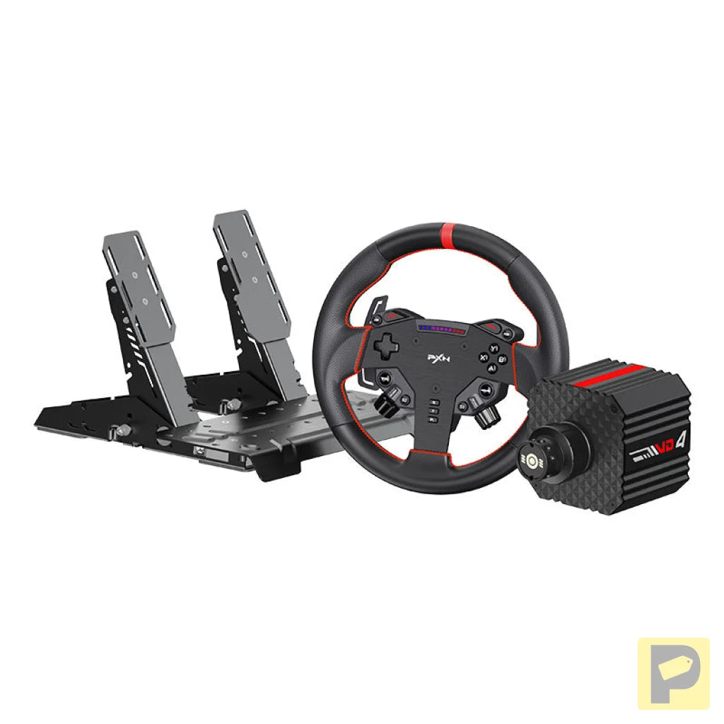 PXN VD4 Bundle F gaming set - VD4 base + WAS steering wheel + pedals