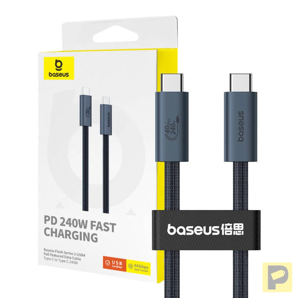 Quick Charge USB-C Baseus Flash 240W 1m (black)