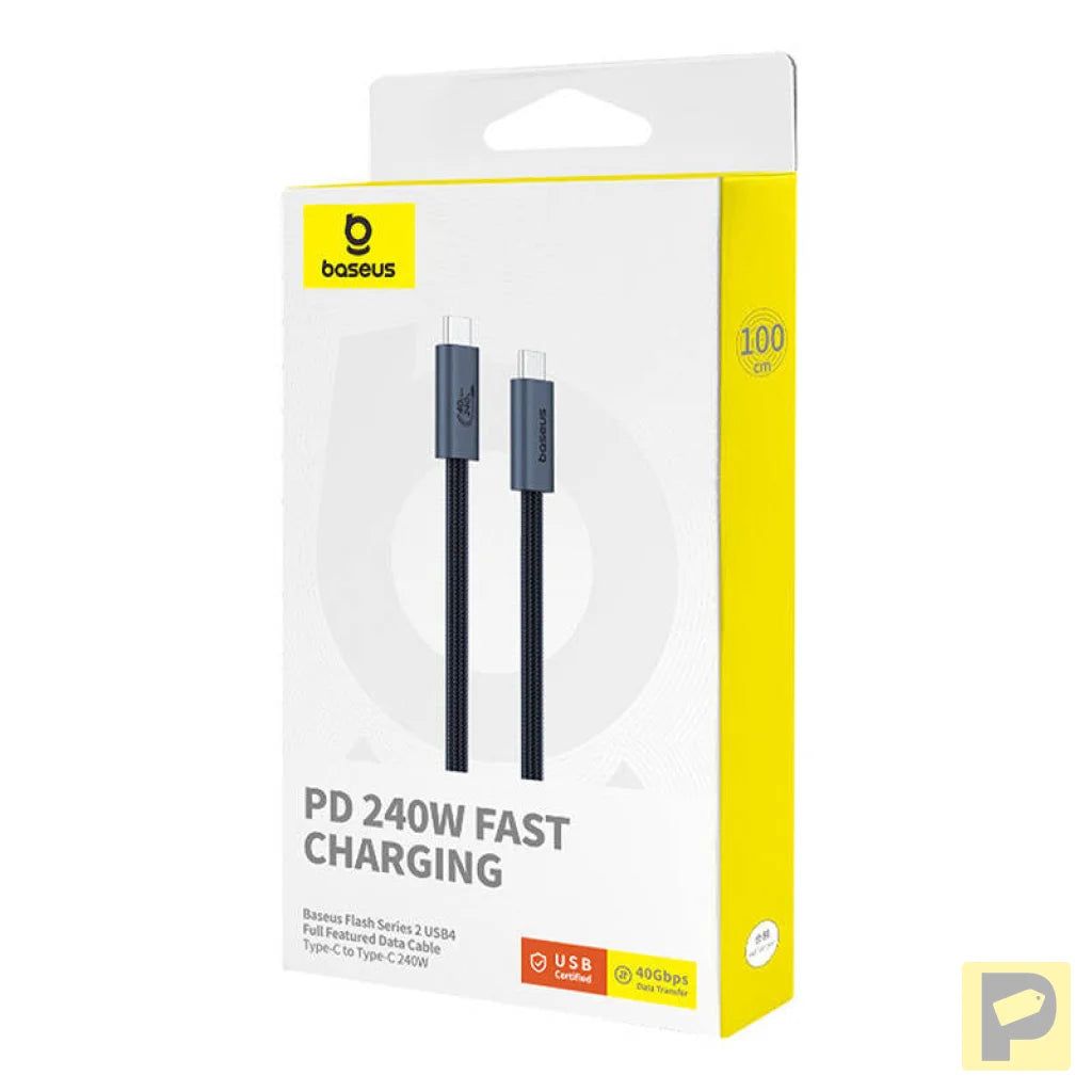 Quick Charge USB-C Baseus Flash 240W 1m (black)
