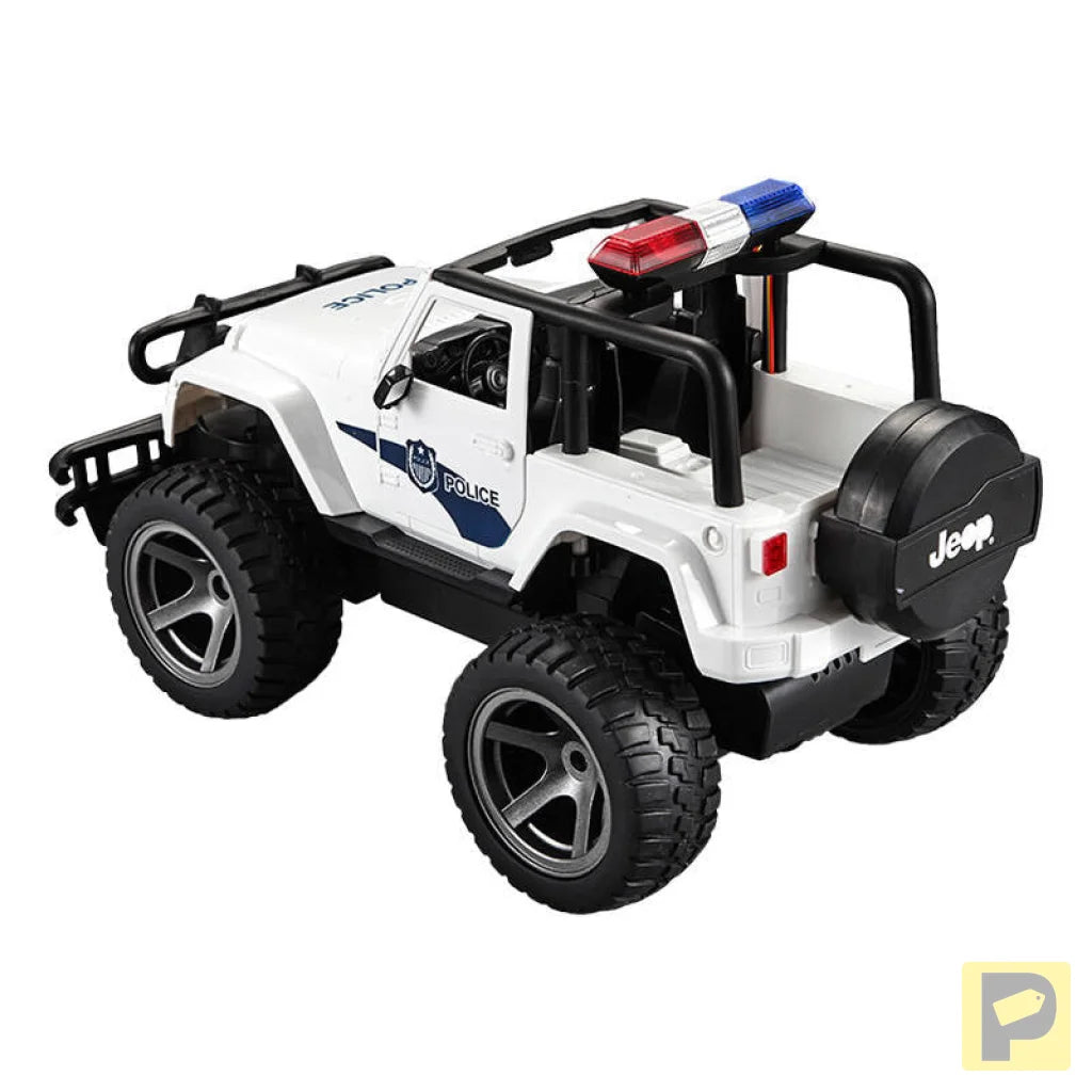 Remote-controlled car 1:12 Double Eagle (white) Jeep (Police) E550-003