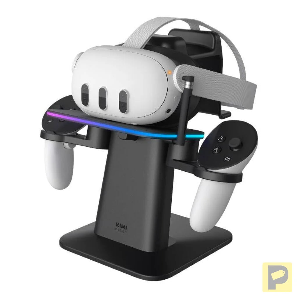 RGB Vertical Stand Meta Officially Co-Branded Kiwi Design QC03 for Meta Quest 3/Quest 2/Quest PRO Black