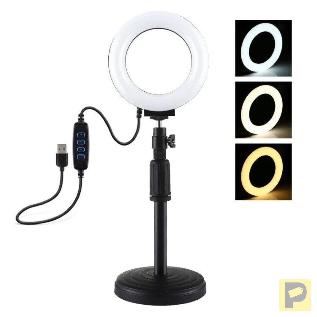 Ring LED lamp Puluz with adjustable base PU391