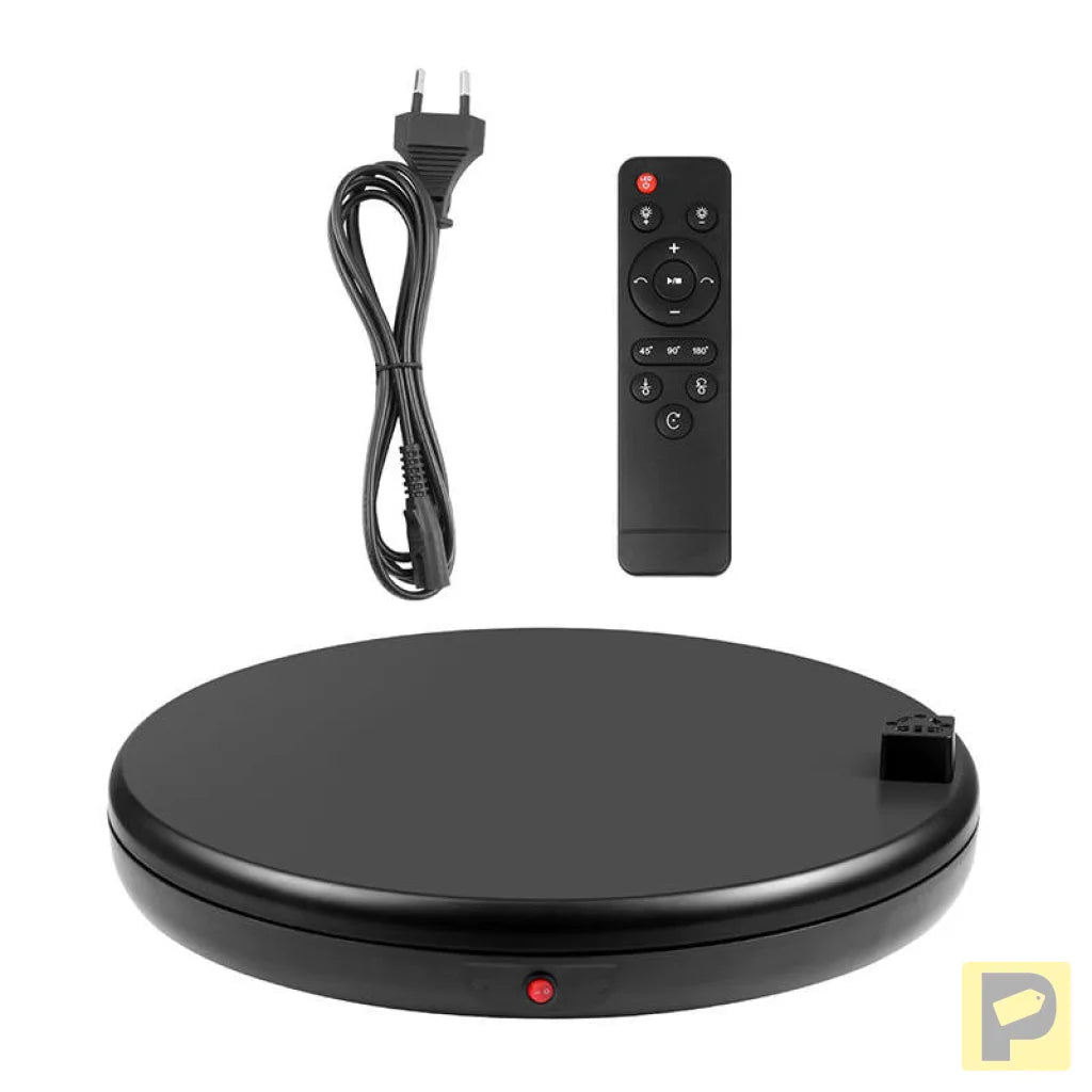 Rotating display stand Puluz with power socket 45 cm (black)