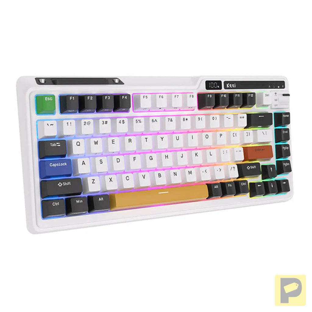 Royal Kludge KZZI K75 pro RGB wireless mechanical keyboard, Eternity Switch (black and white) (QWERTY)
