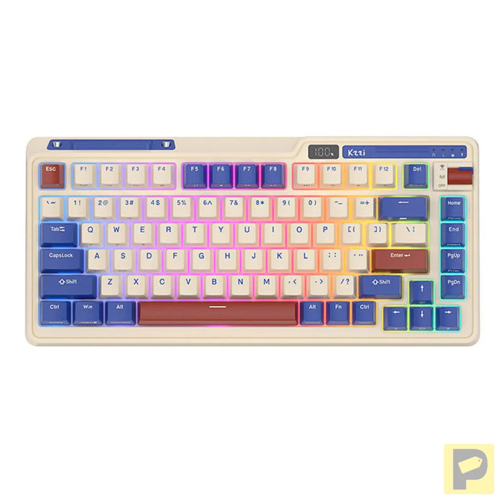 Royal Kludge KZZI K75 pro RGB wireless mechanical keyboard, Moment Switch (retro blue) (QWERTY)