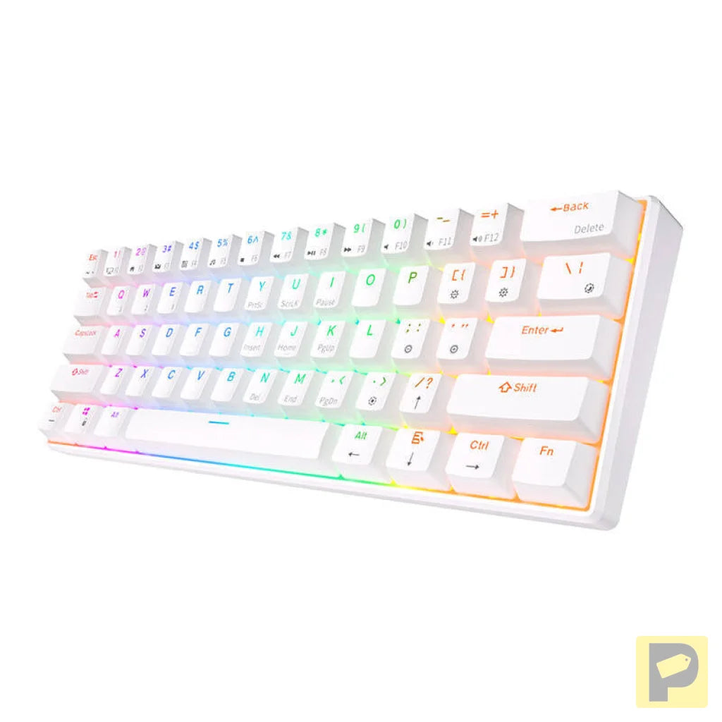 Royal Kludge RK61 RGB mechanical keyboard, brown switch (white) (QWERTY)