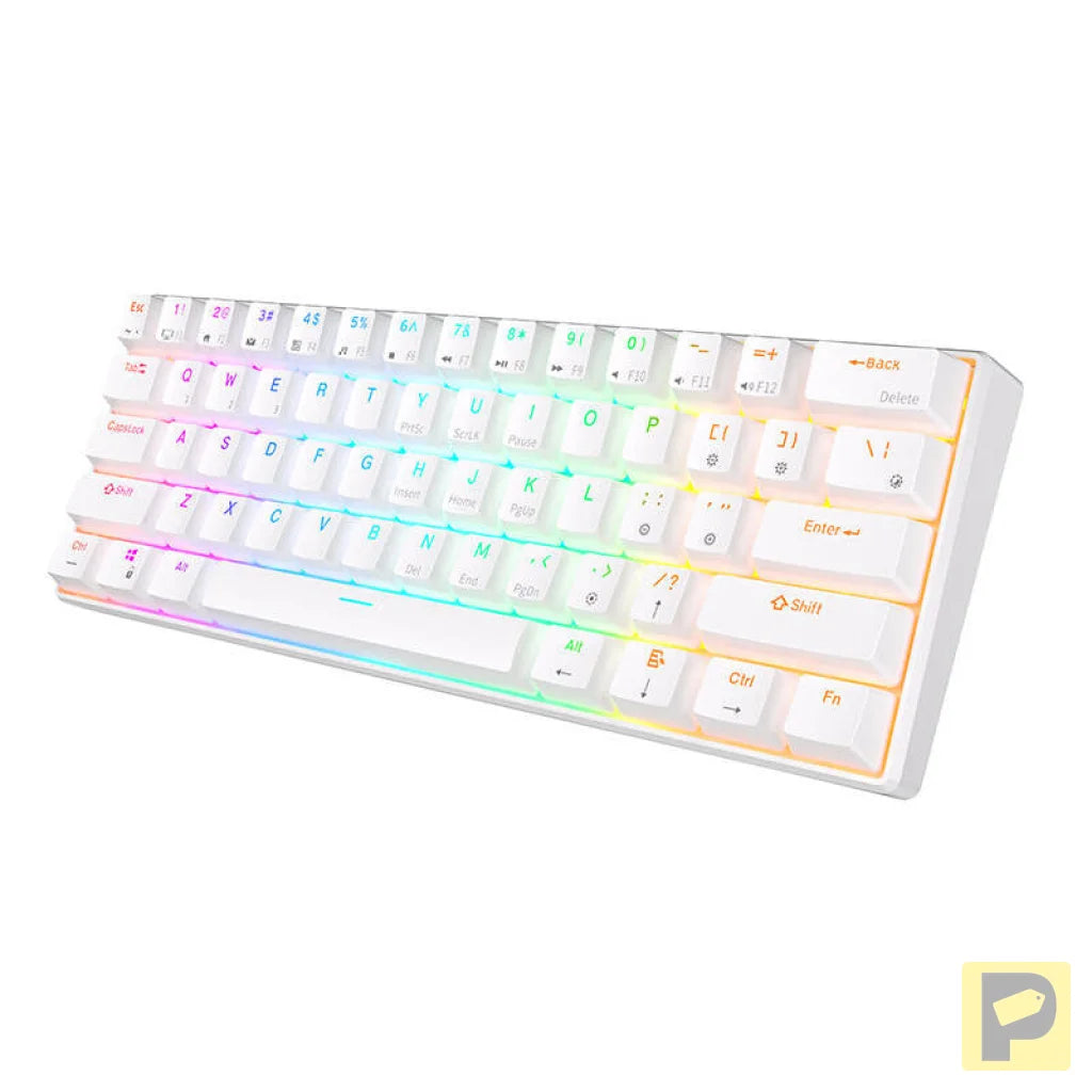 Royal Kludge RK61 RGB mechanical keyboard, brown switch (white) (QWERTY)