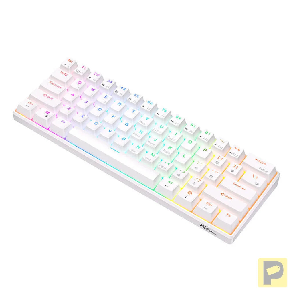 Royal Kludge RK61 RGB mechanical keyboard, brown switch (white) (QWERTY)