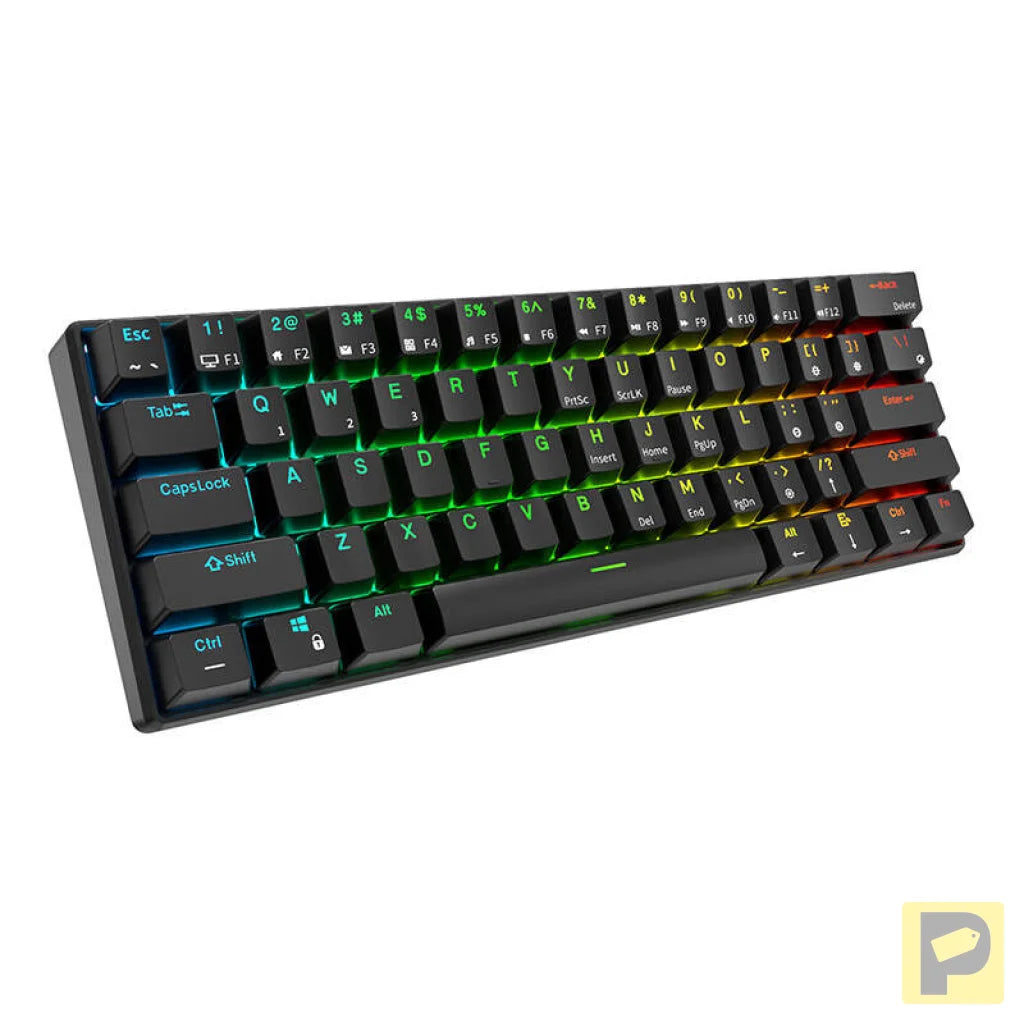 Royal Kludge RK61 RGB mechanical keyboard, red switch (black) (QWERTY)