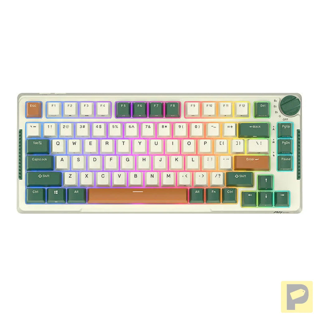Royal Kludge RKH81 RGB Wireless Mechanical Keyboard, Sky cyan switch (green) (QWERTY)