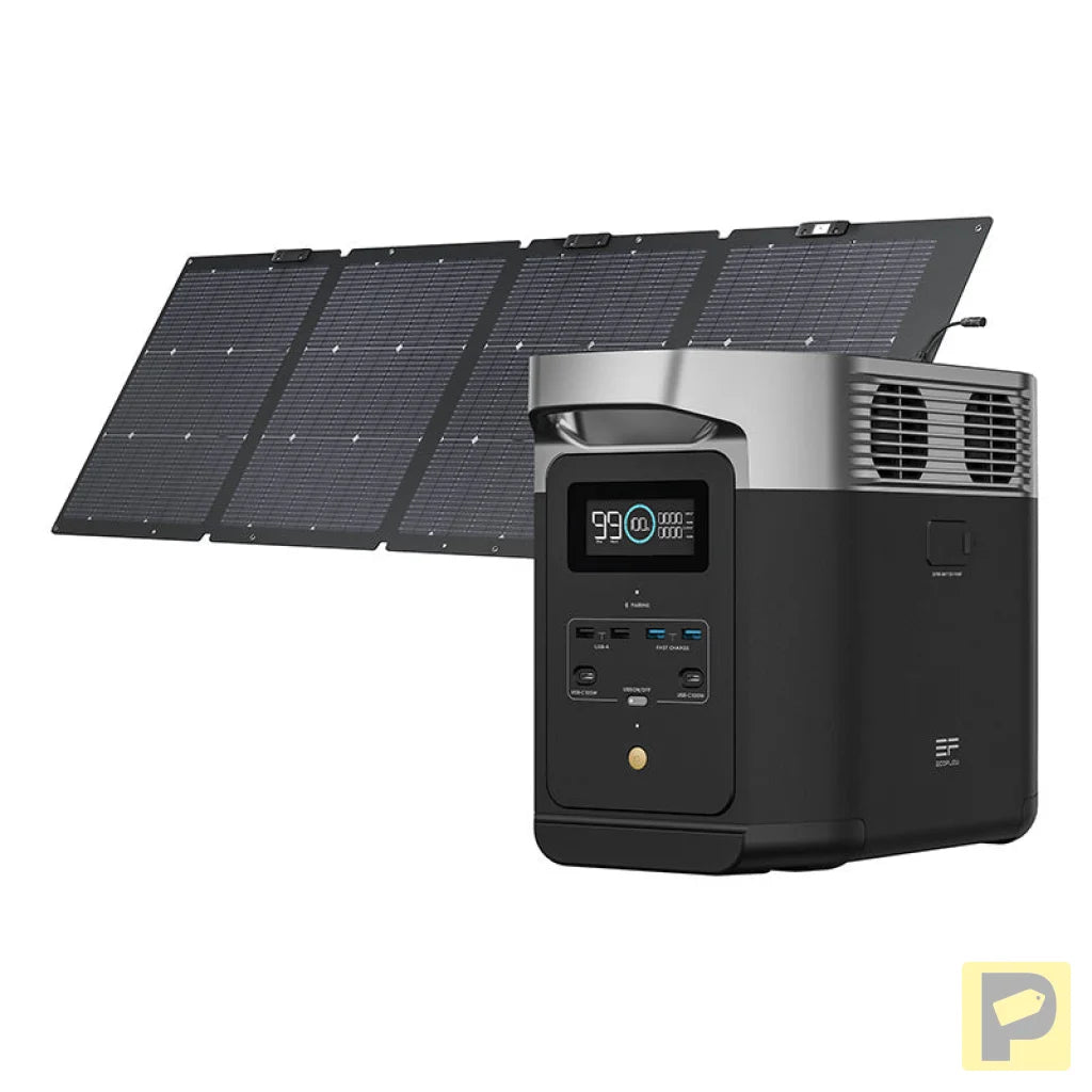 Set: EcoFlow Delta 2 power station + 220W photovoltaic panel.