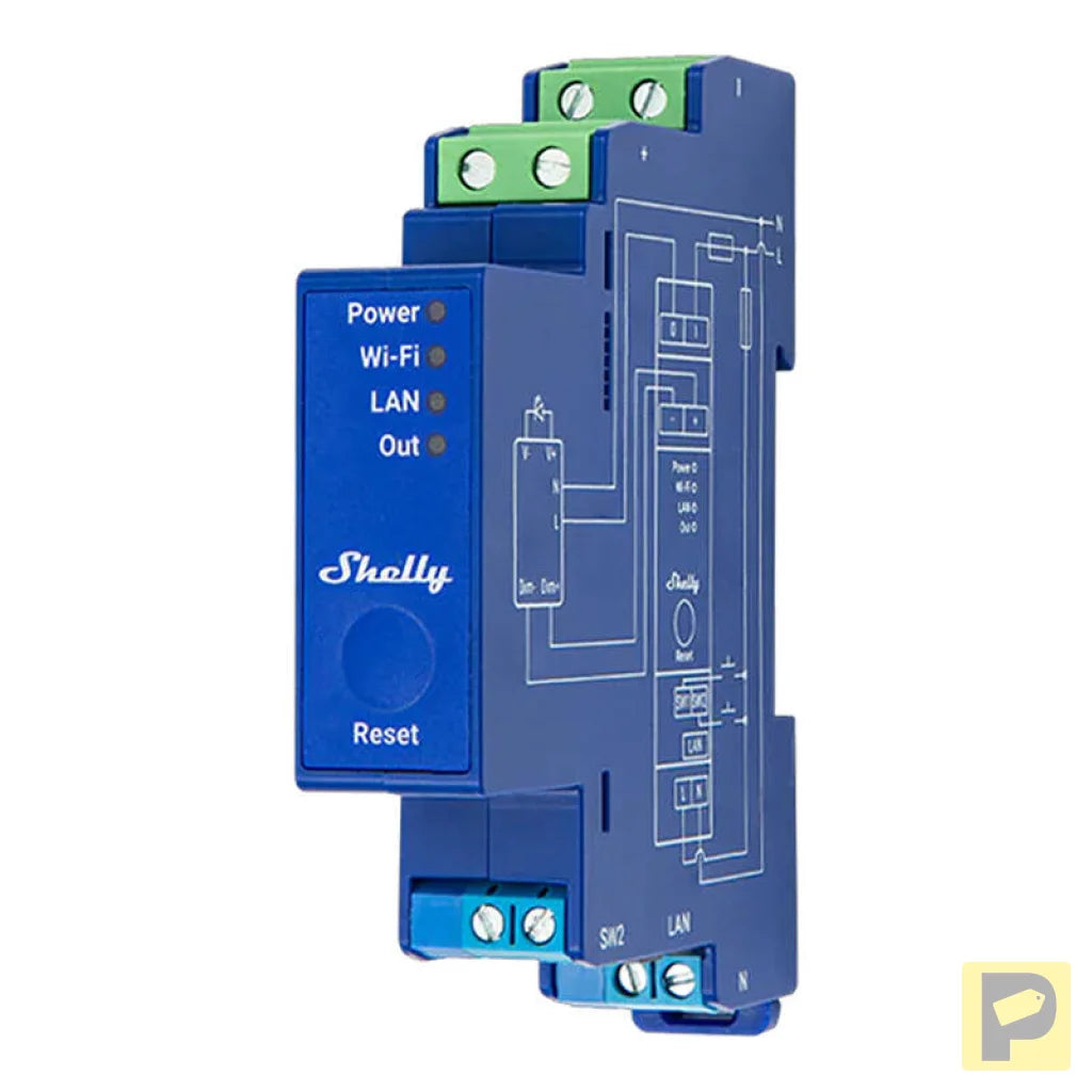 Shelly Pro Dimmer 0/1-10V PM Lighting Controller, WiFi/Bluetooth