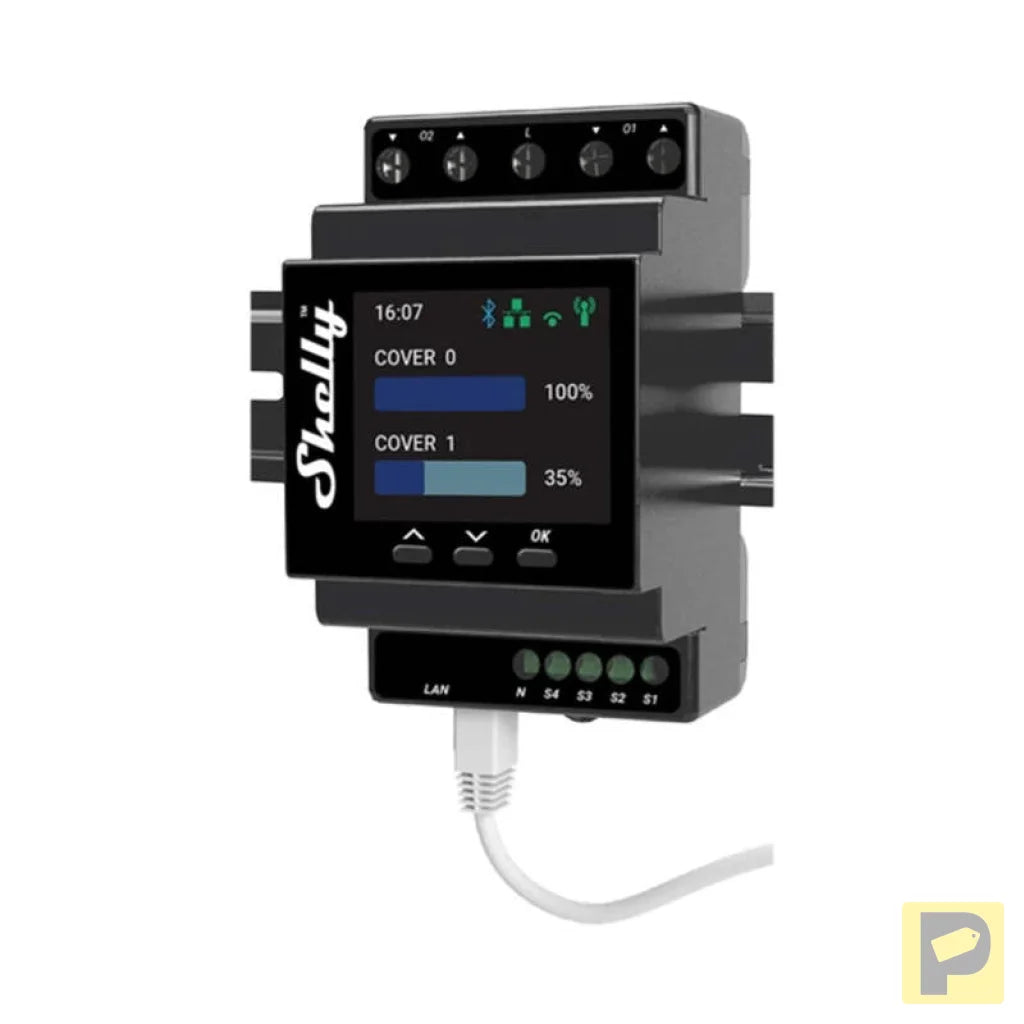 Shelly Pro Dual Cover PM DIN Rail Dual Controller, WiFi (Power measurement)
