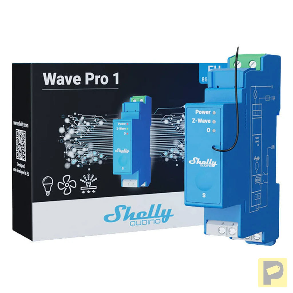 Shelly Qubino Pro 1 DIN rail Relay, 1-channel, Z-Wave