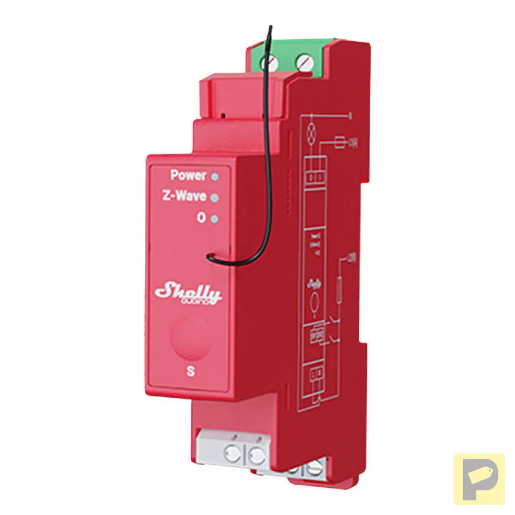 Shelly Qubino Pro 1PM DIN rail Relay, 1-channel, Z-Wave (Power measurement)