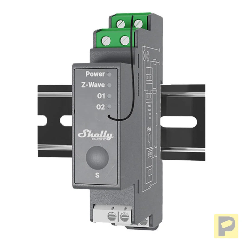 Shelly Qubino Pro 2 DIN rail Relay, 2-channel, Z-Wave