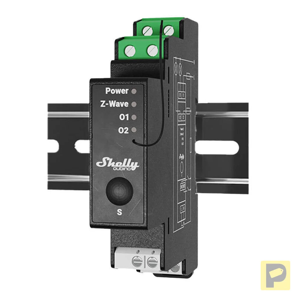 Shelly Qubino Pro 2PM DIN rail Relay, 2-channel, Z-Wave (Power measurement)