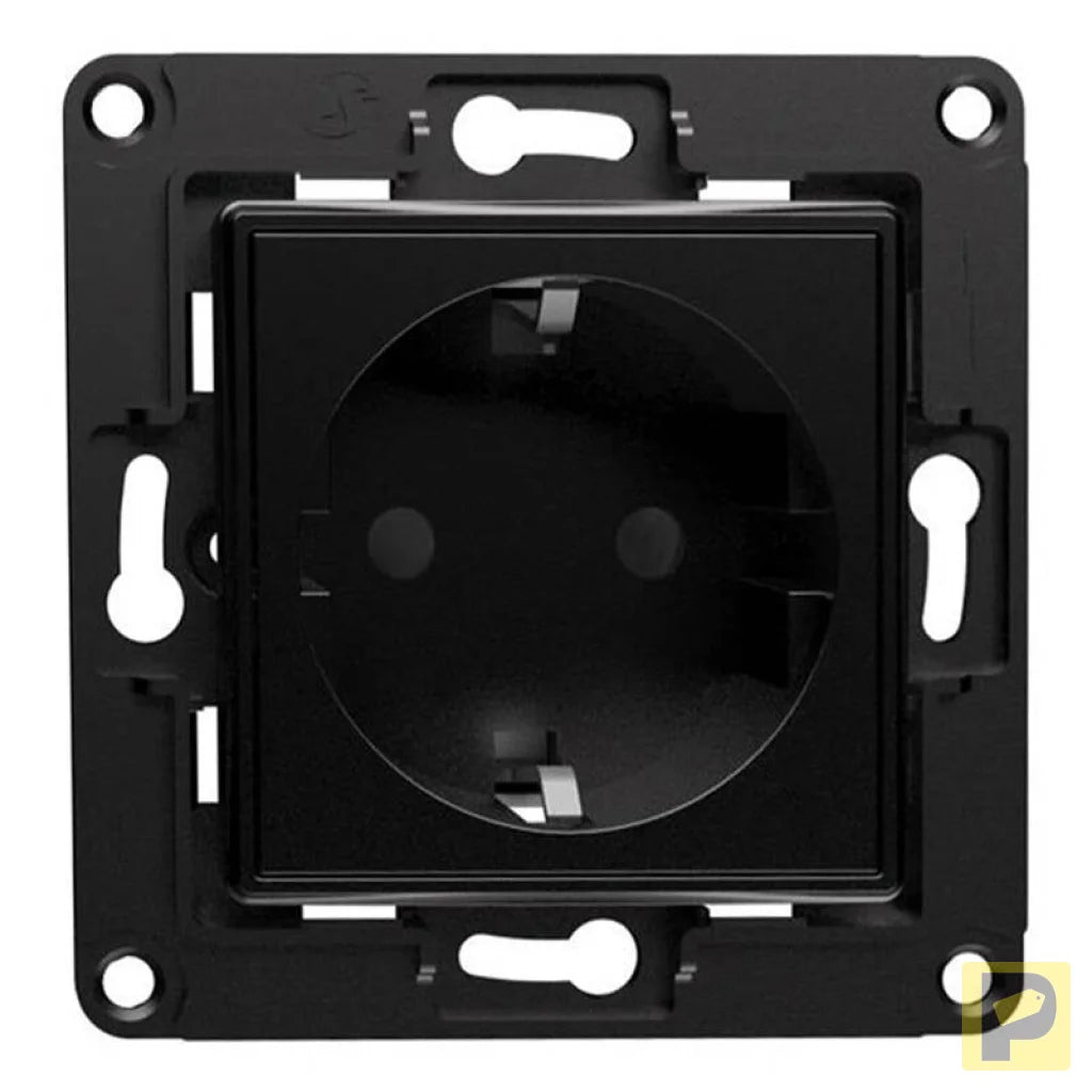 Shelly wall socket (black)