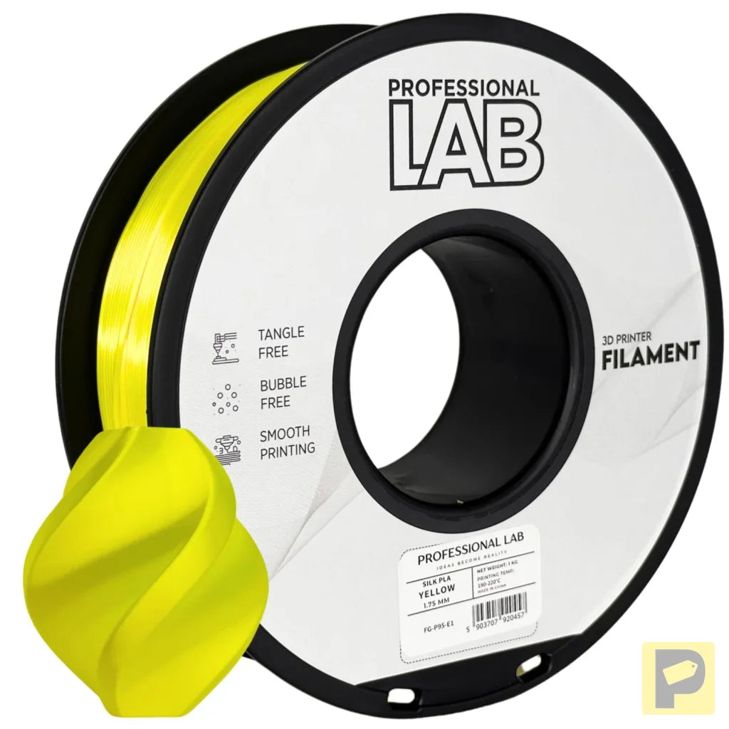 Silk PLA provides a smooth, glossy, silk-like finish. It's aesthetically appealing and perfect for decorative models or display prints.