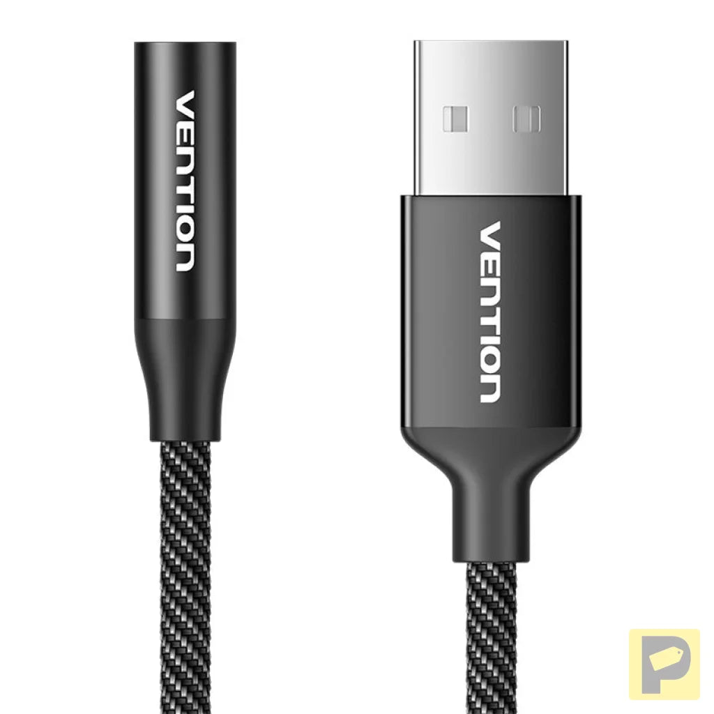 Single-port USB external sound card Vention Gome 0.25m (black)