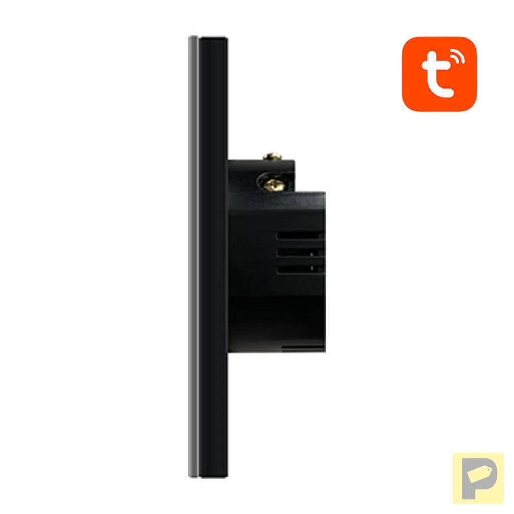 Smart Light Switch ZigBee Avatto LZTS02-EU-B3 3 Way No Neutral TUYA (black)