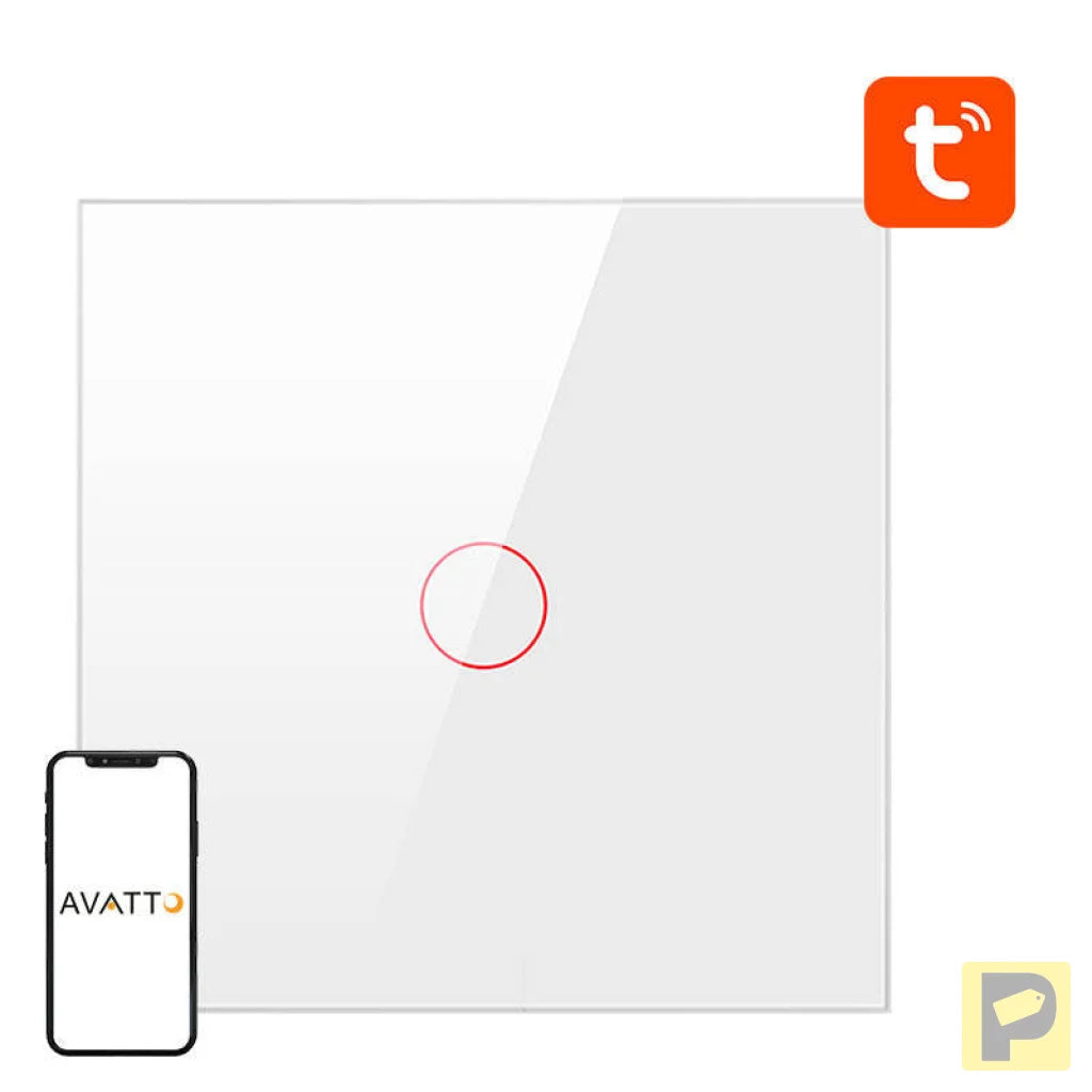 Smart Light Switch ZigBee Avatto ZTS02-EU-W1 1 Way TUYA (white)