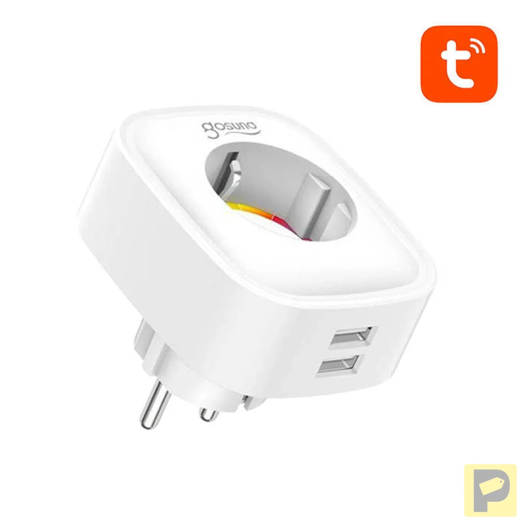 Smart plug WiFi Gosund SP112 2xUSB, 16A, Tuya