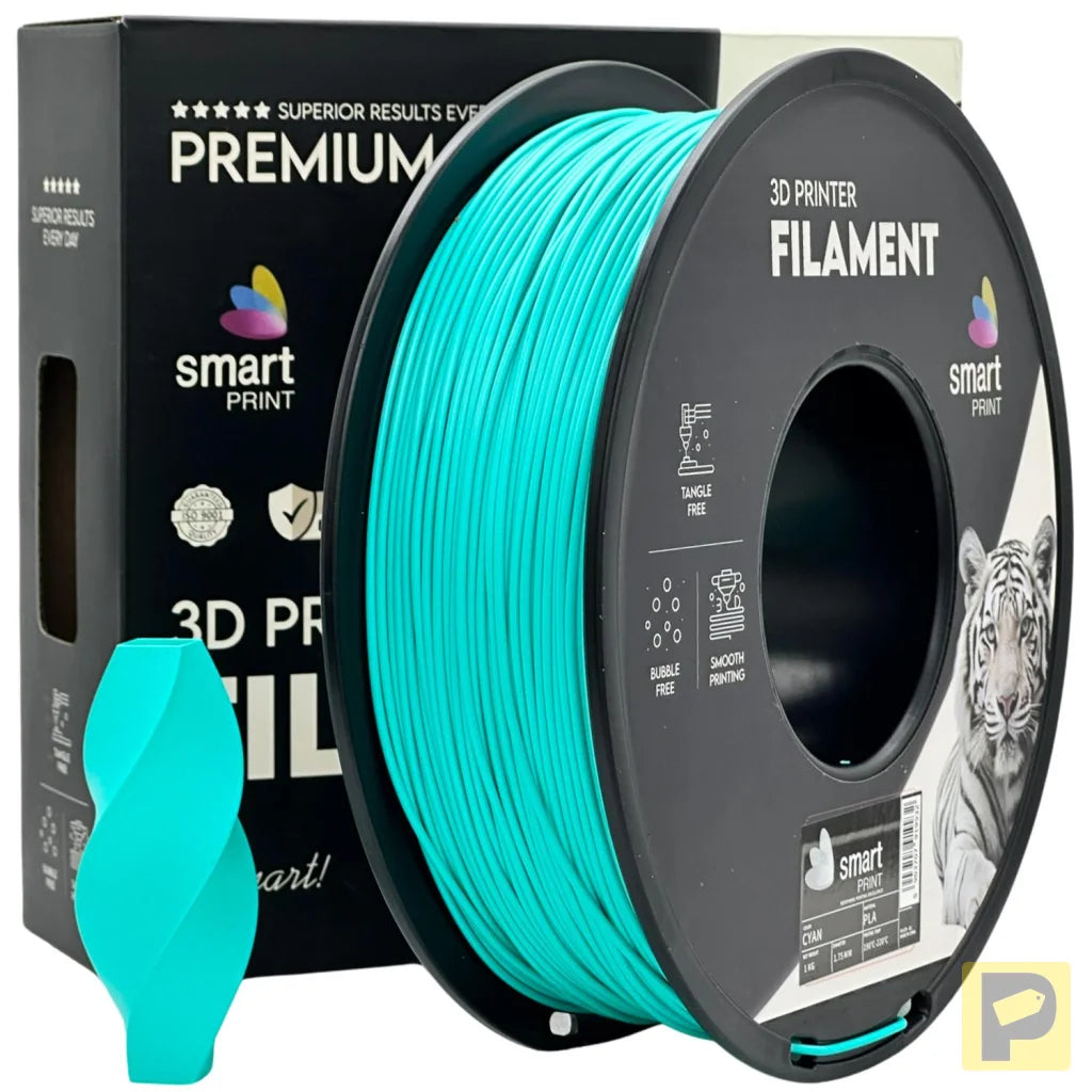 Smart Print PLA is easy to use, great for beginners. It prints smoothly with strong layer adhesion and minimal warping. Special inhibitors boost durability and color, making it ideal for everyday prints.