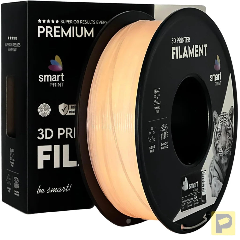 Smart Print PLA is easy to use, great for beginners. It prints smoothly with strong layer adhesion and minimal warping. Special inhibitors boost durability and color, making it ideal for everyday prints.