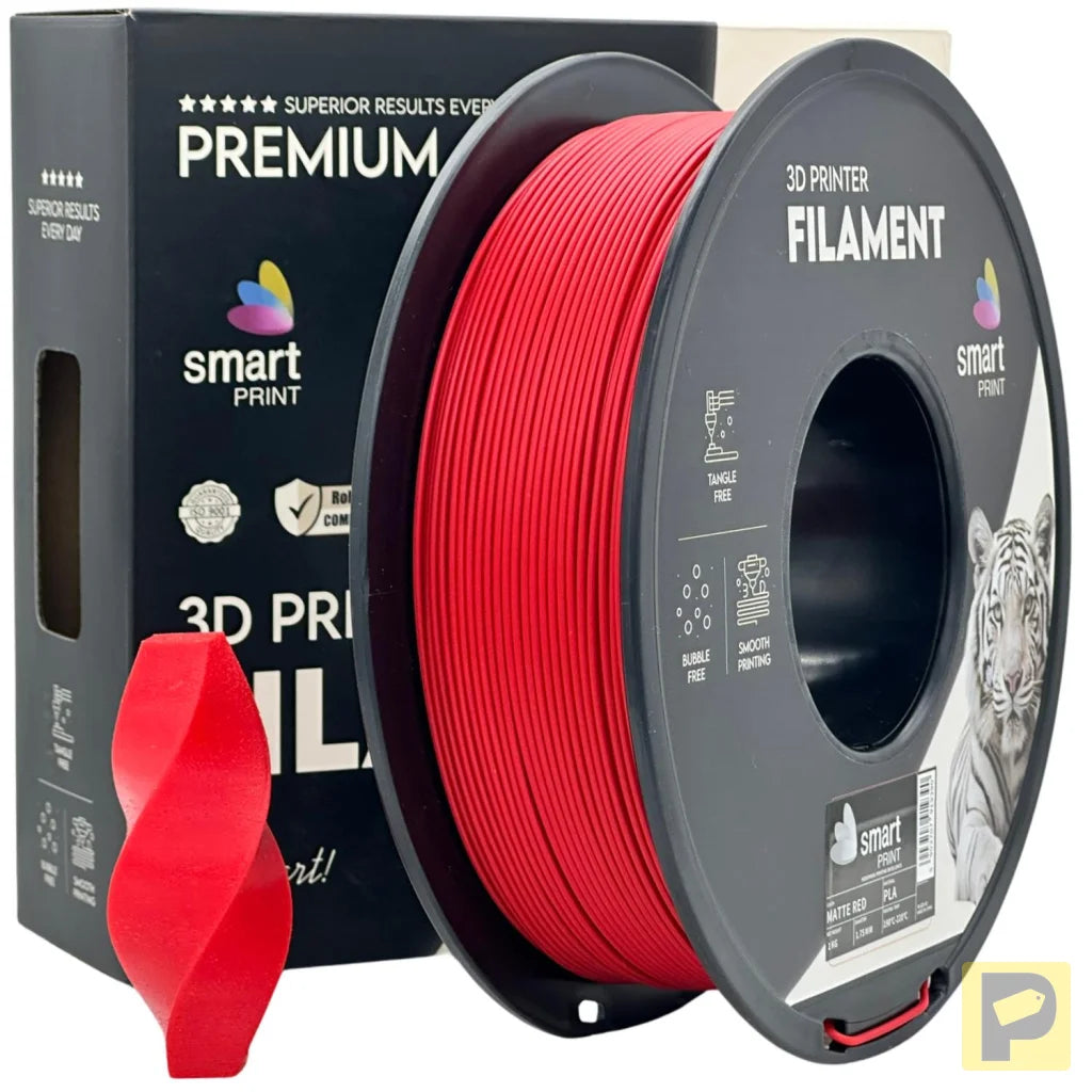 Smart Print PLA is easy to use, great for beginners. It prints smoothly with strong layer adhesion and minimal warping. Special inhibitors boost durability and color, making it ideal for everyday prints.