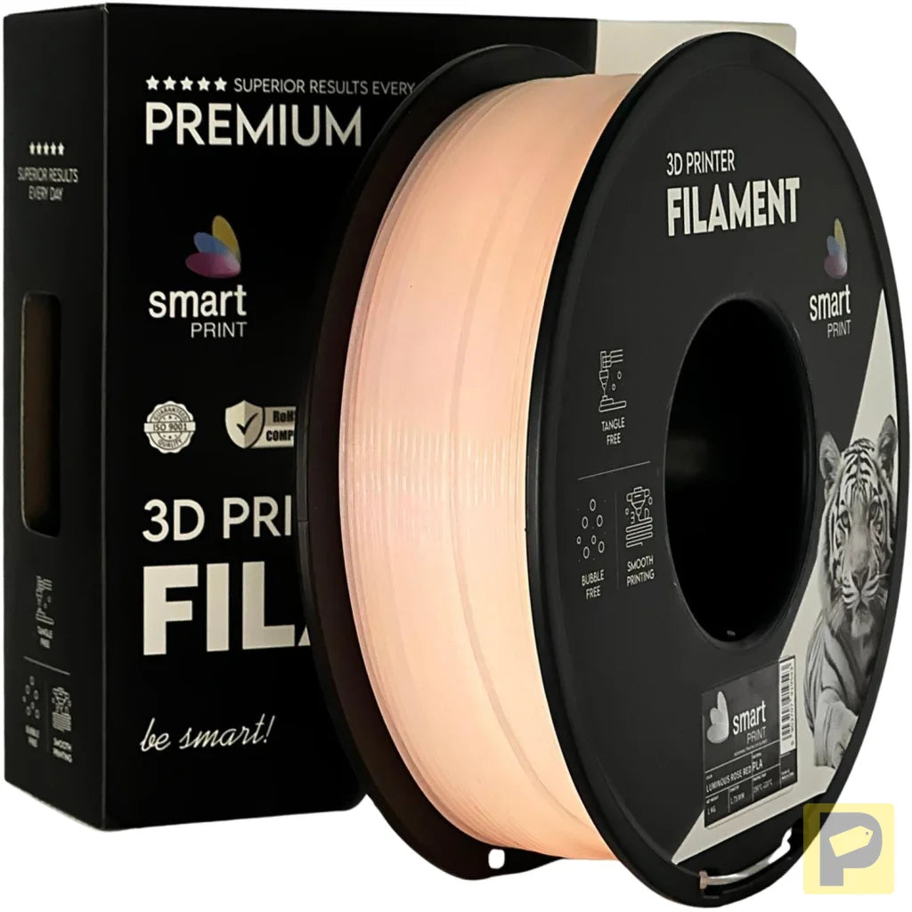 Smart Print PLA is easy to use, great for beginners. It prints smoothly with strong layer adhesion and minimal warping. Special inhibitors boost durability and color, making it ideal for everyday prints.