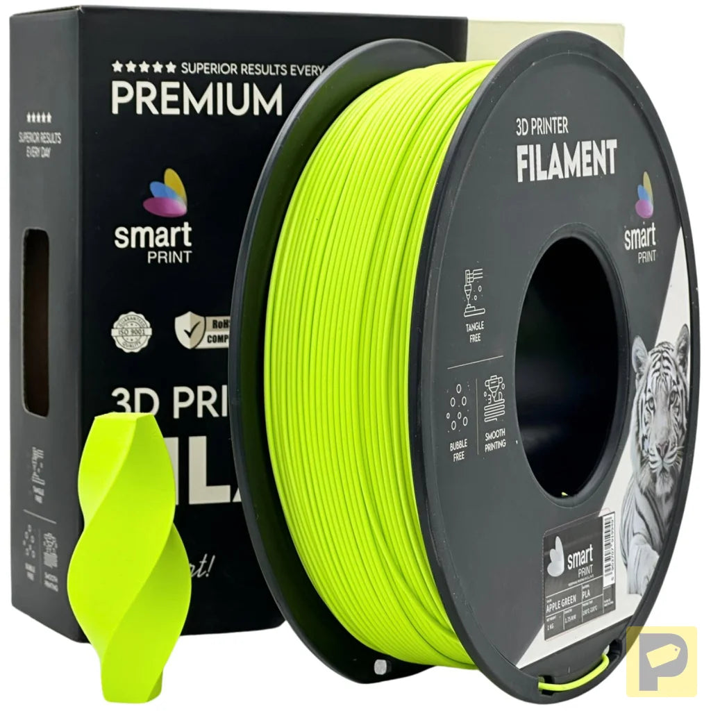 Smart Print PLA is easy to use, great for beginners. It prints smoothly with strong layer adhesion and minimal warping. Special inhibitors boost durability and color, making it ideal for everyday prints.