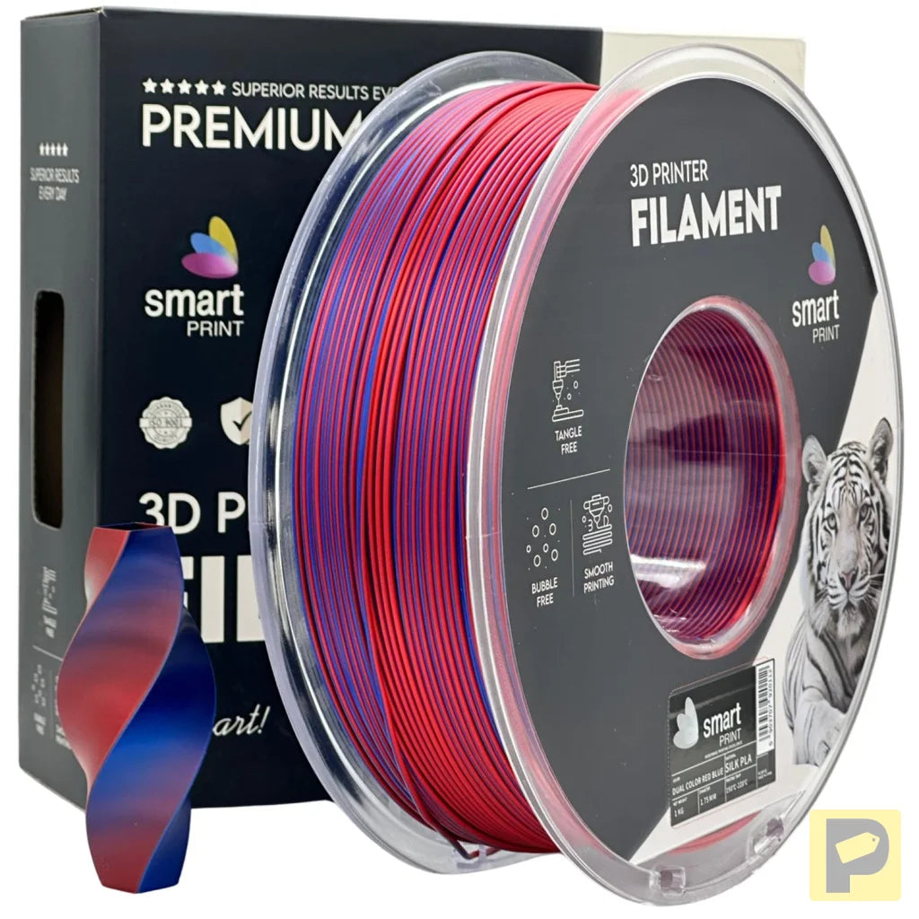 Smart Print Silk PLA offers a glossy, silk-like finish for eye-catching results. Special inhibitors enhance durability and color depth. Ideal for decorative models, art pieces, and display prints.