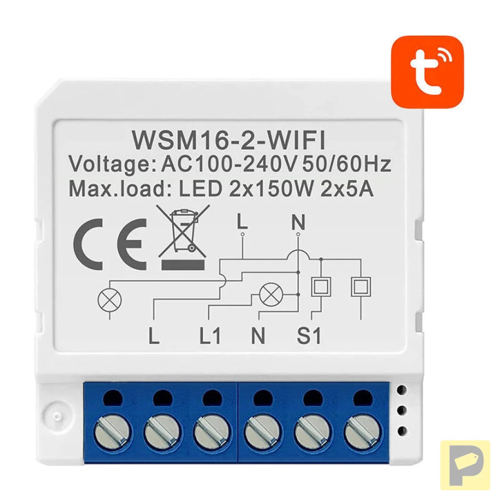Smart Switch Module WiFi Avatto WSM16-W2 TUYA