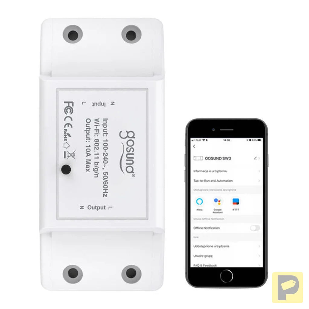 Smart Switch WiFi Gosund SW3, Tuya
