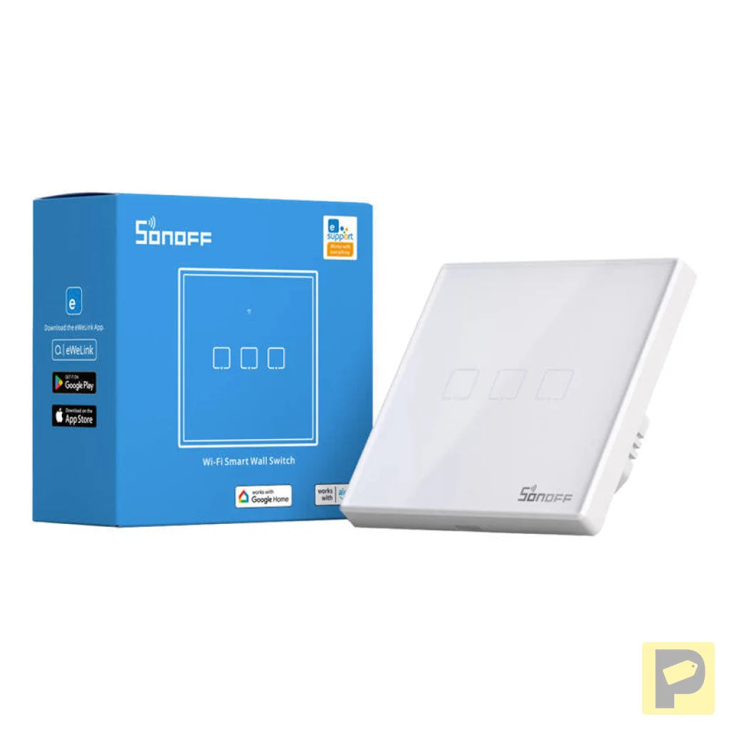 Smart Switch WiFi + RF 433 Sonoff T2 EU TX (3-channel) updated