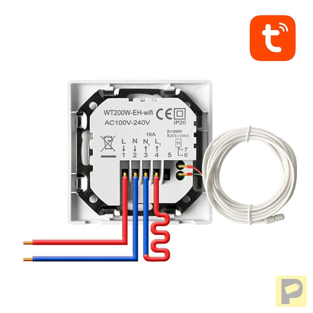 Smart Thermostat Avatto WT200-16A-W Electric Heating 16A WiFi TUYA